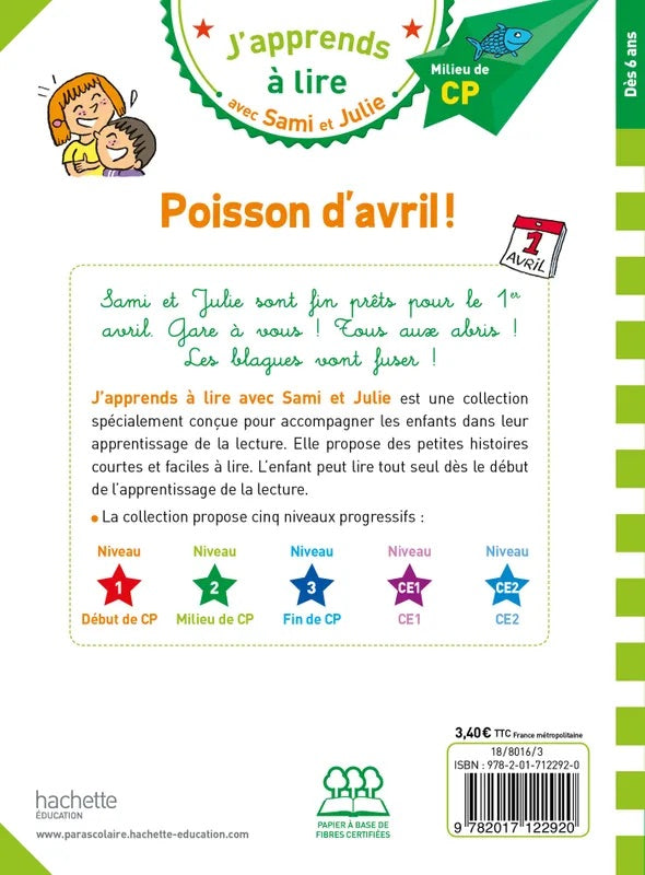 Sami et Julie: Poisson d'avril ! | Ages 6+ (CP/niveau 2) - Will et Max Books