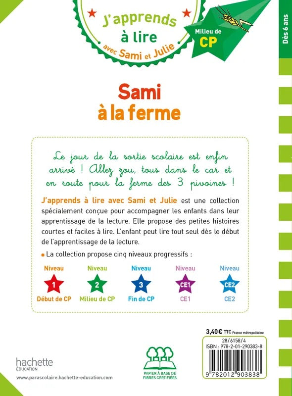 Sami et Julie: Sami à la ferme - French Children's Book | Ages 6-7 (milieu de CP) - Will et Max Books