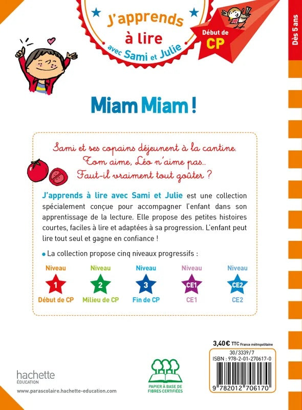 Sami et Julie: Miam Miam! - French Children's Book | Ages 6+ (début de CP) - Will et Max Books
