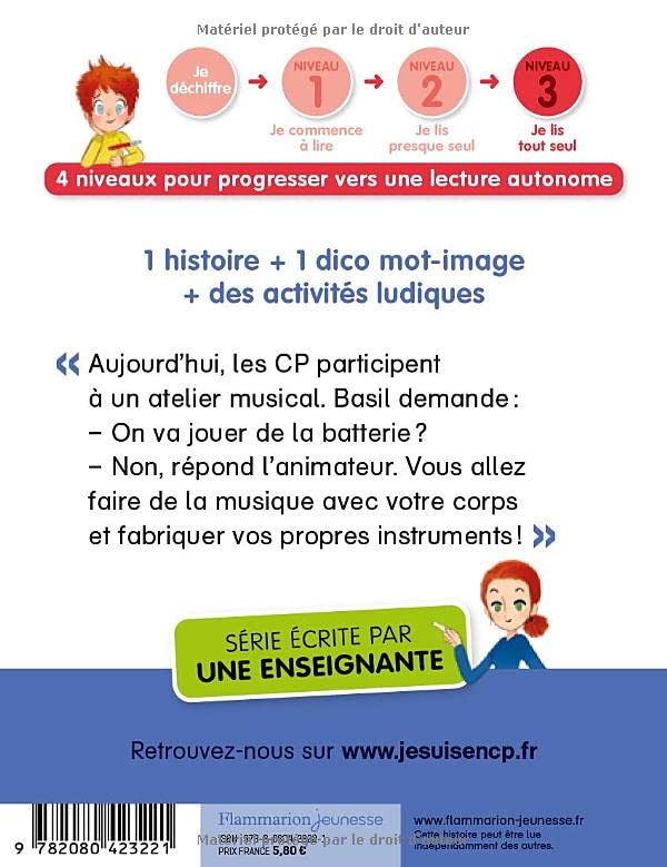 Je suis en CP - Musique! - French Children's Book | Ages 6-8 (CP)